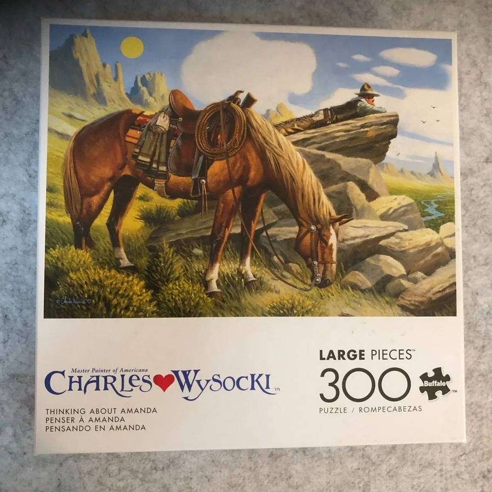 Charles Wysocki Thinking About Amanda 300 Piece Puzzle Buffalo Games COMPLETE